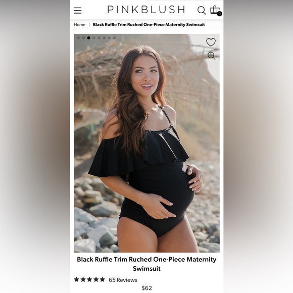 EUC PinkBlush Maternity Bathing Suit - Picture 4 of 4